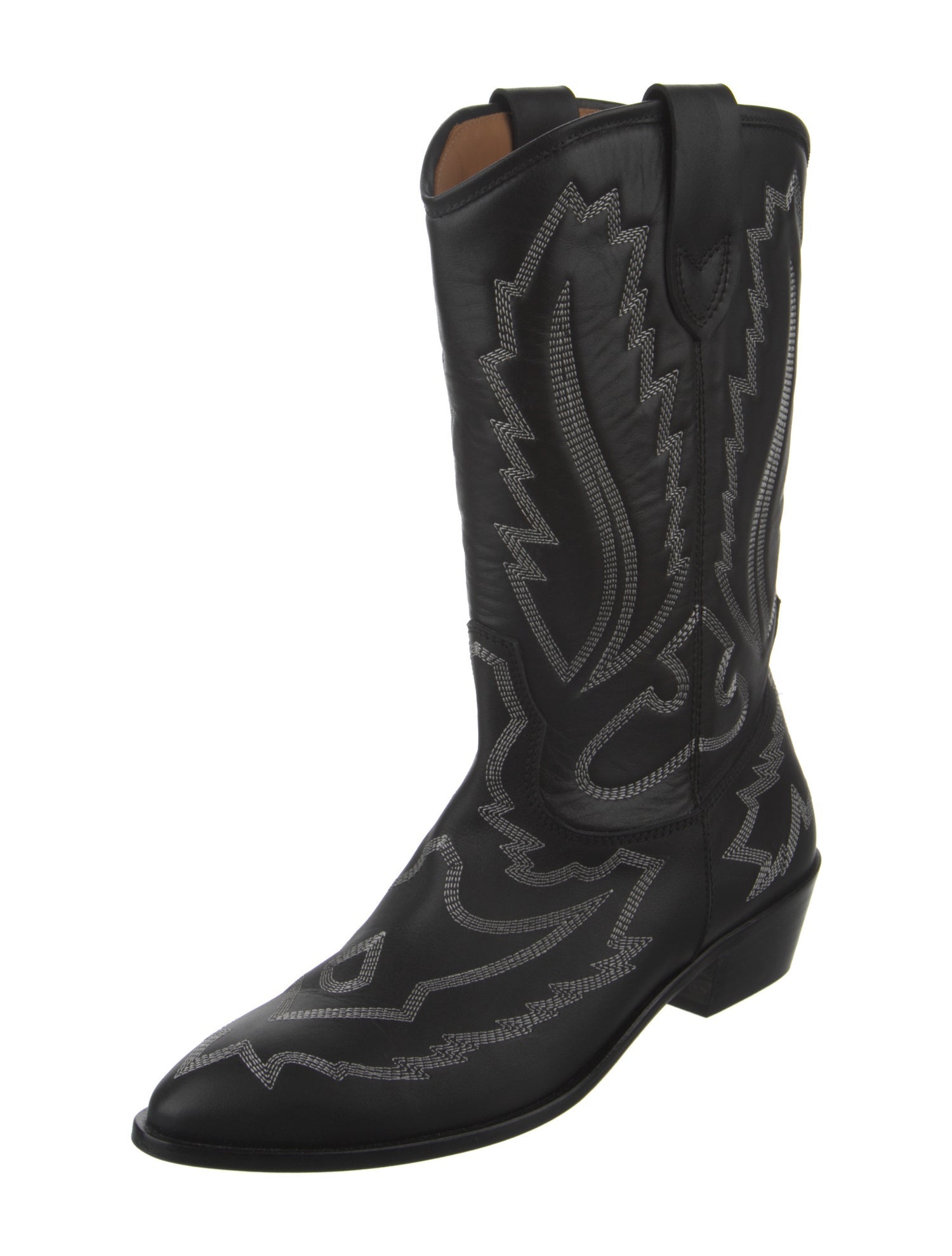 Toral Leather Patterned Western Boots
