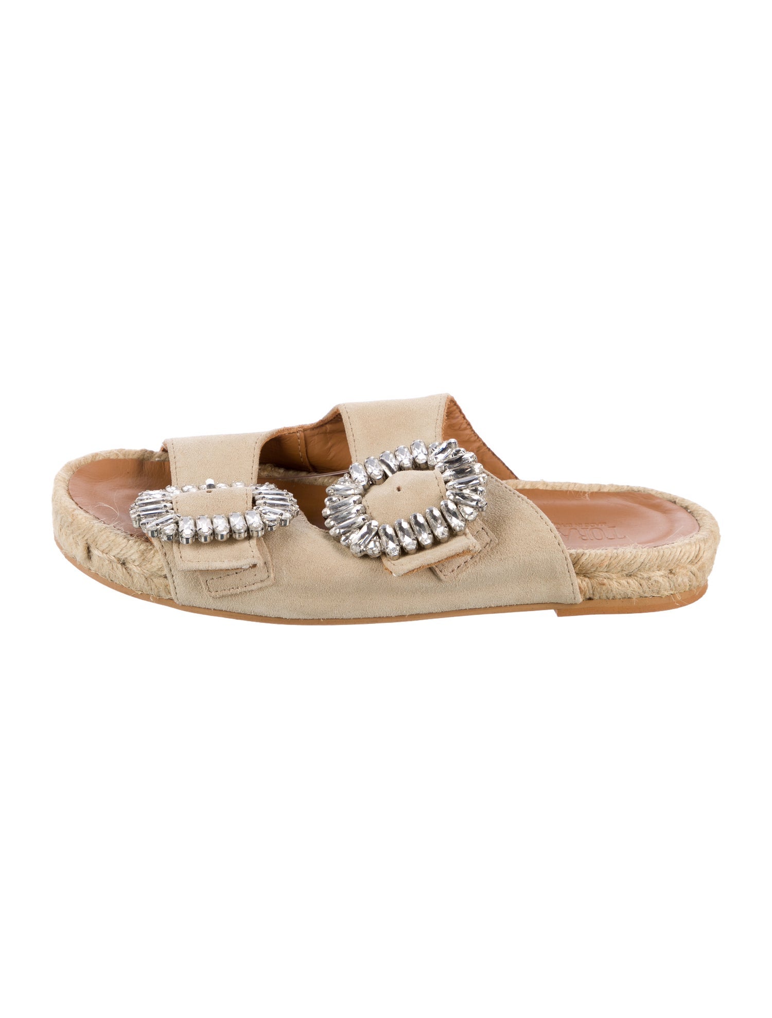 Toral Suede Crystal Embellishments Espadrilles