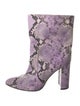 Toral Embossed Leather Animal Print Boots