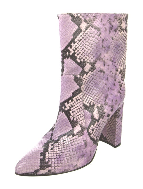 Toral Embossed Leather Animal Print Boots