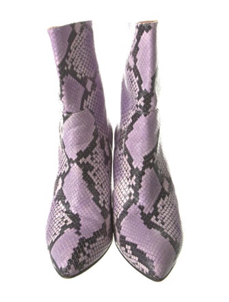 Toral Embossed Leather Animal Print Boots