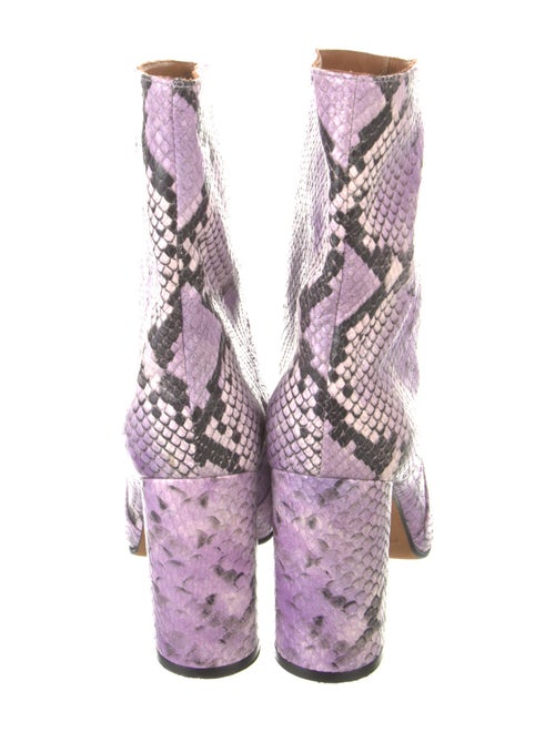 Toral Embossed Leather Animal Print Boots