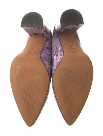 Toral Embossed Leather Animal Print Boots