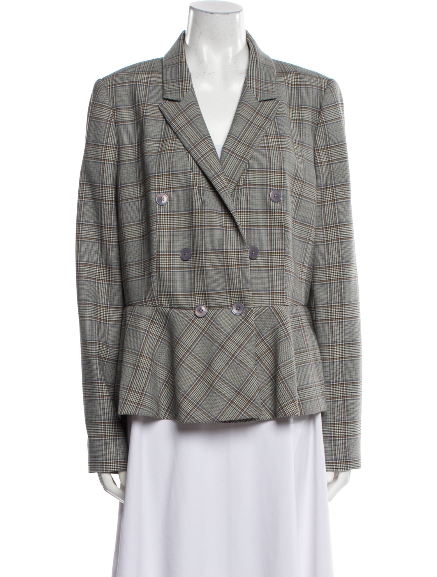 Tailored by Rebecca Taylor Plaid Print Blazer
