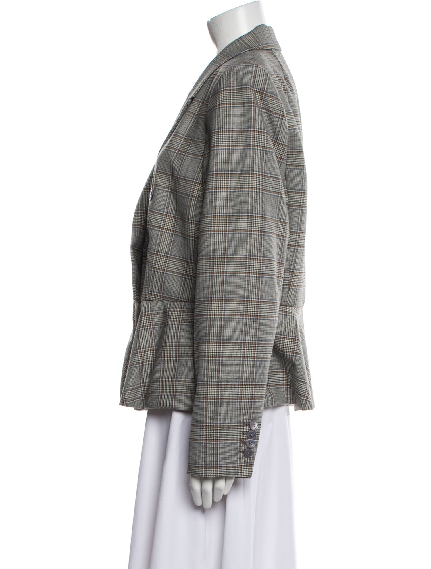 Tailored by Rebecca Taylor Plaid Print Blazer