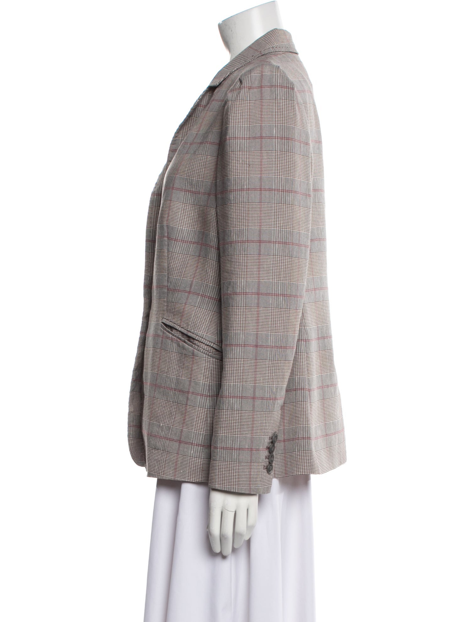 Tailored by Rebecca Taylor Plaid Print Blazer