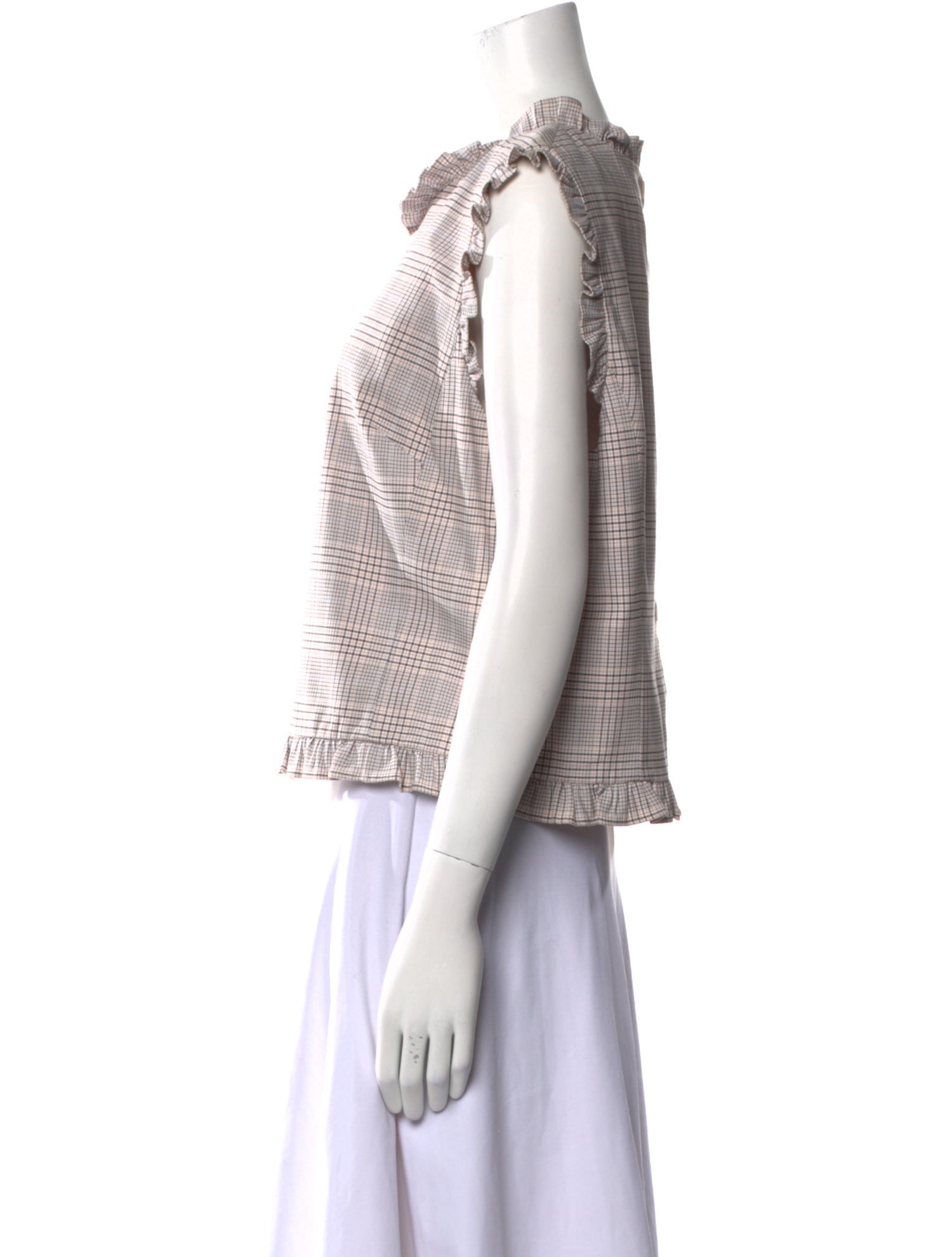 Tailored by Rebecca Taylor Plaid Print Scoop Neck Crop Top w/ Tags