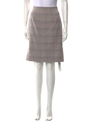 Tailored by Rebecca Taylor Skirts Plaid Print Knee-Length Skirt L