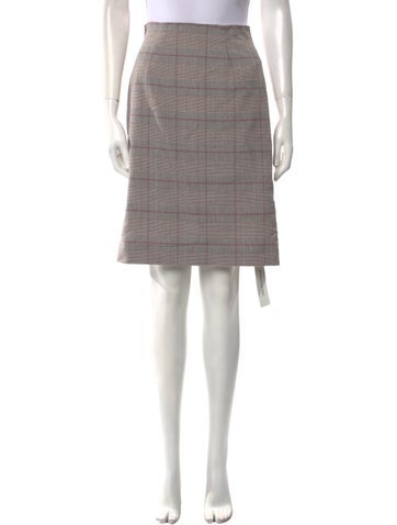 Tailored by Rebecca Taylor Skirts Plaid Print Knee-Length Skirt S