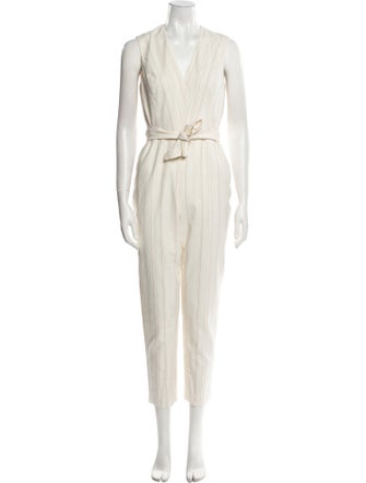 Tailored by Rebecca Taylor Plunge Neckline Jumpsuit