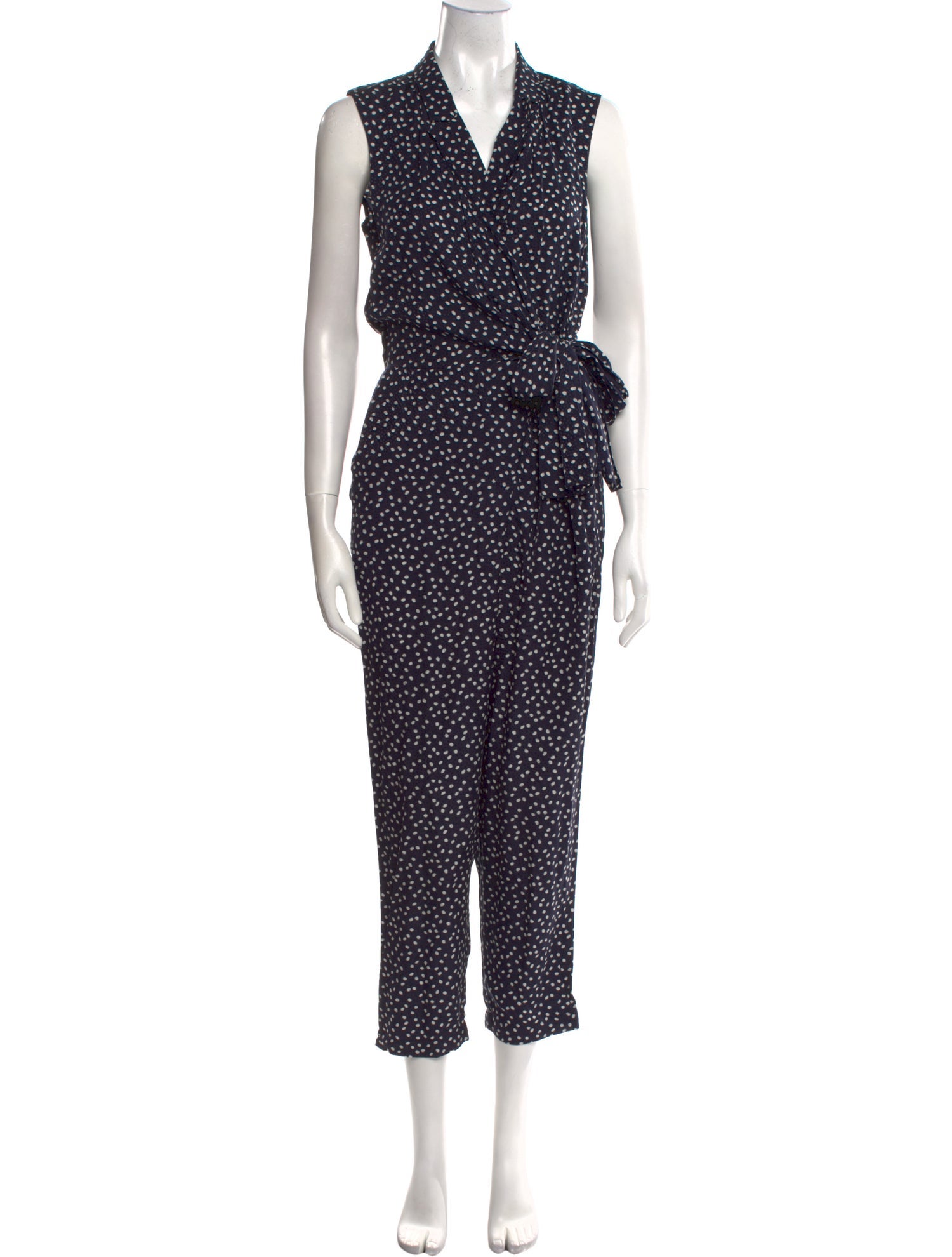 Tailored by Rebecca Taylor Polka Dot Print V-Neck Jumpsuit w/ Tags