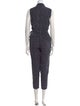 Tailored by Rebecca Taylor Polka Dot Print V-Neck Jumpsuit
