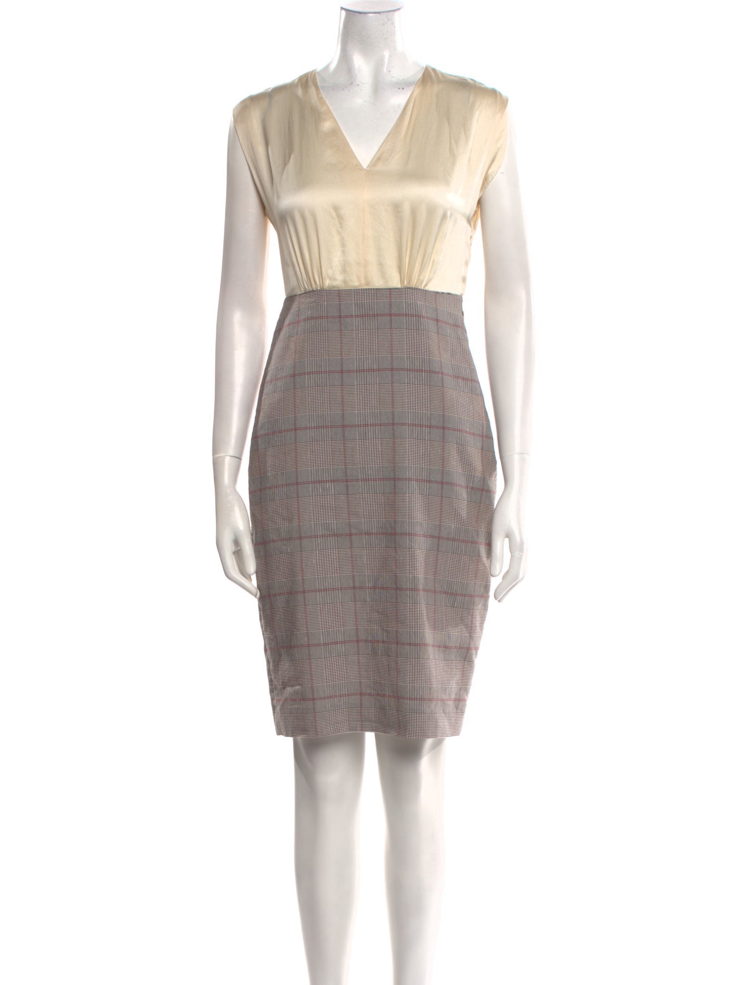 Tailored by Rebecca Taylor Plaid Print Knee-Length Dress