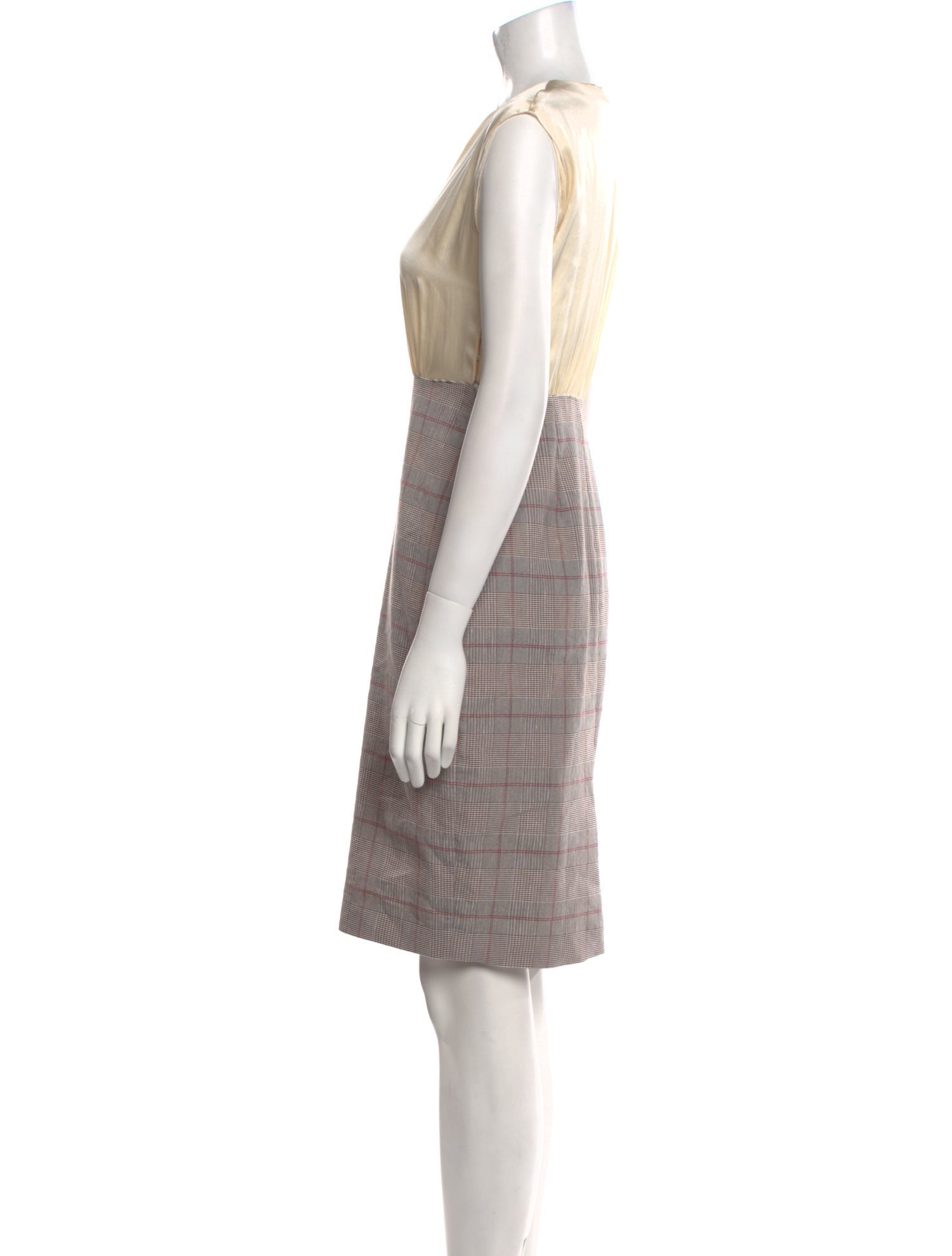 Tailored by Rebecca Taylor Plaid Print Knee-Length Dress