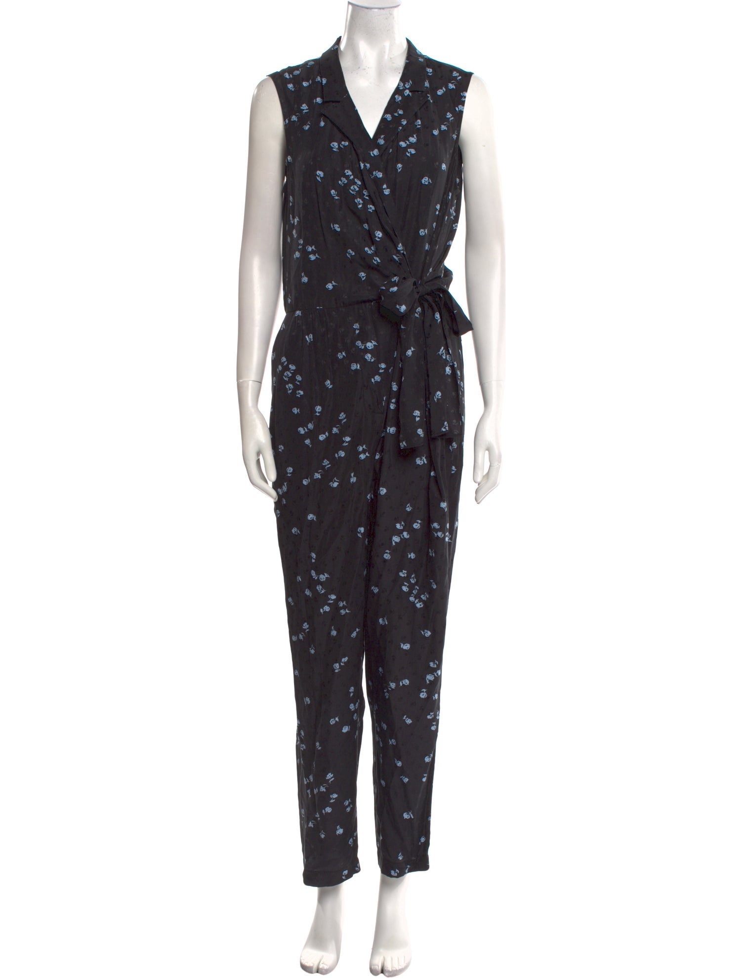 Tailored by Rebecca Taylor Printed V-Neck Jumpsuit
