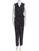 Tailored by Rebecca Taylor Printed V-Neck Jumpsuit