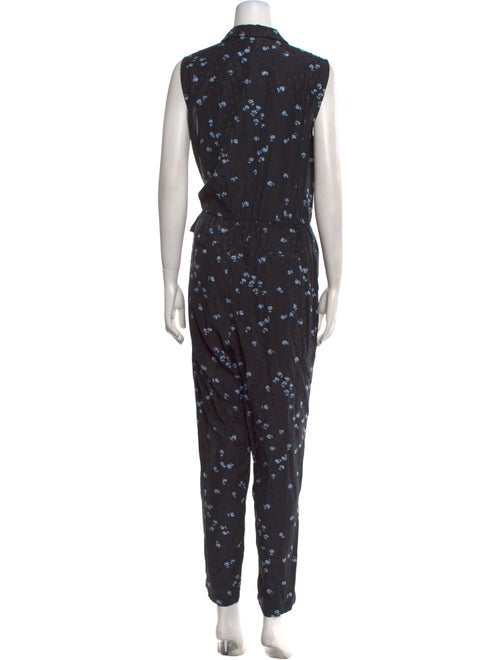 Tailored by Rebecca Taylor Printed V-Neck Jumpsuit