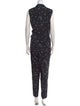 Tailored by Rebecca Taylor Printed V-Neck Jumpsuit