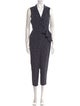 Tailored by Rebecca Taylor Polka Dot Print V-Neck Jumpsuit