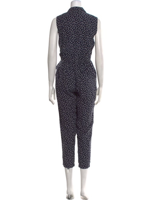 Tailored by Rebecca Taylor Polka Dot Print V-Neck Jumpsuit