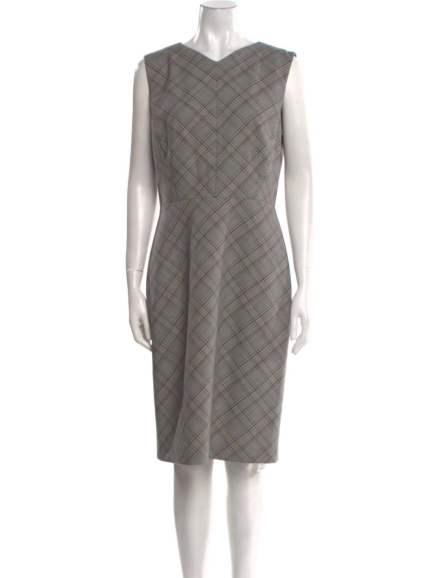 Tailored by Rebecca Taylor Plaid Print Knee-Length Dress