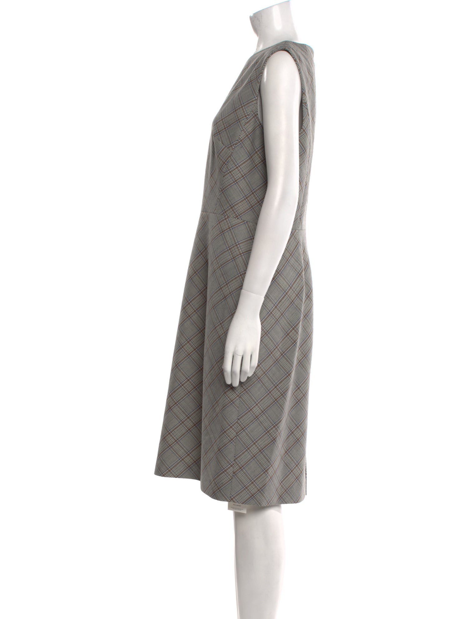 Tailored by Rebecca Taylor Plaid Print Knee-Length Dress
