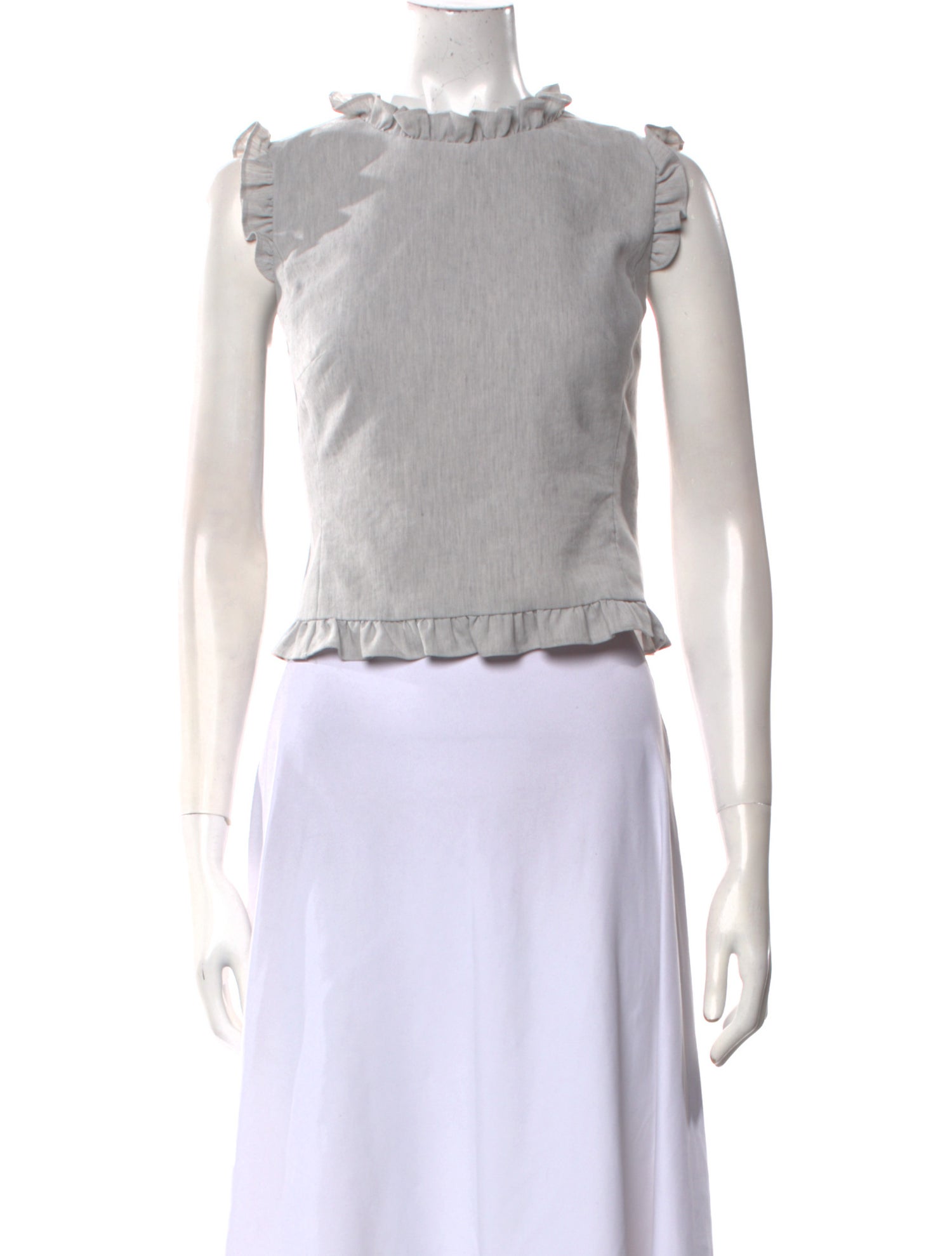 Tailored by Rebecca Taylor Crew Neck Sleeveless Crop Top w/ Tags