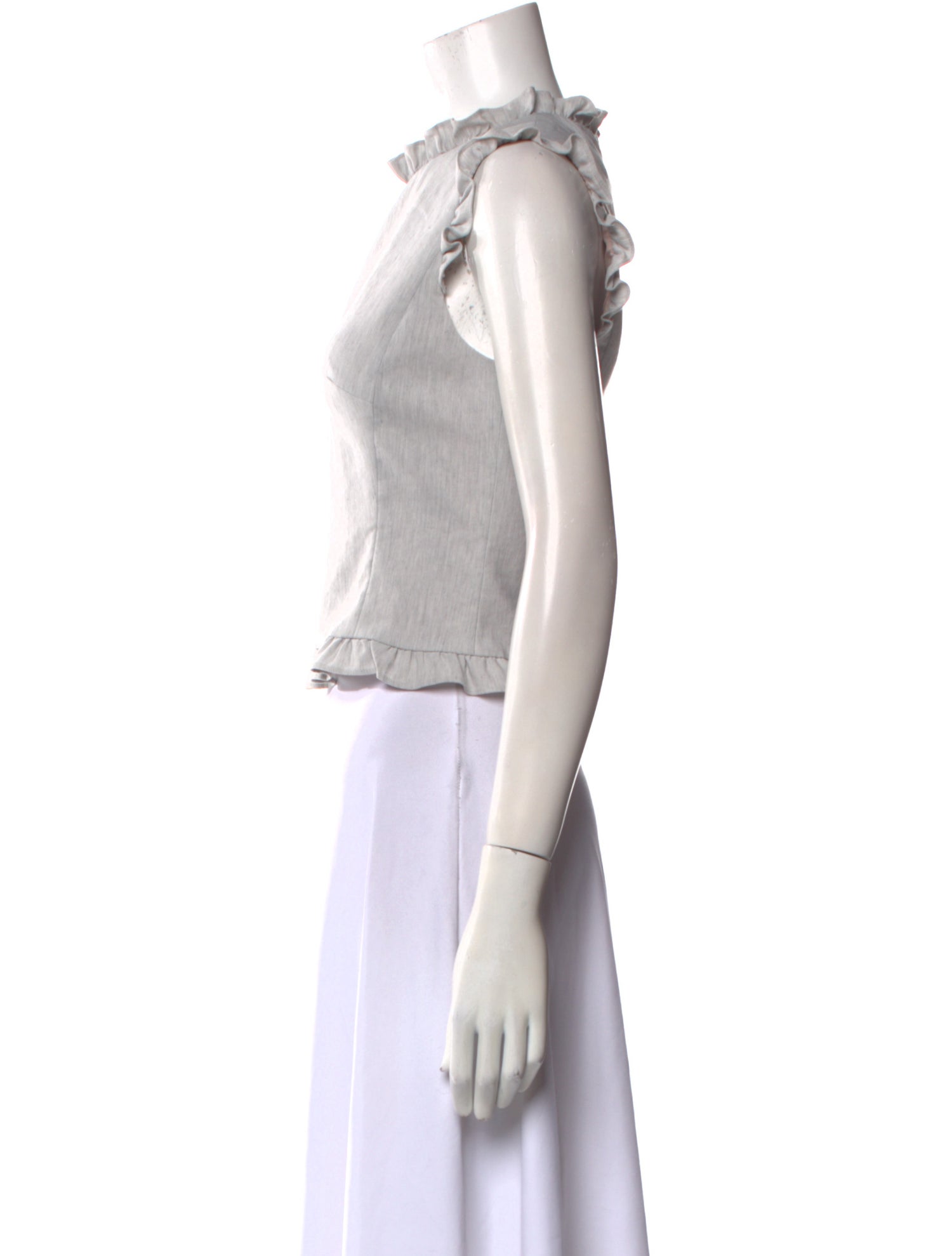 Tailored by Rebecca Taylor Crew Neck Sleeveless Crop Top w/ Tags