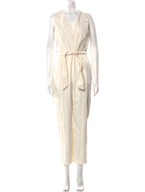 Tailored by Rebecca Taylor Striped V-Neck Jumpsuit
