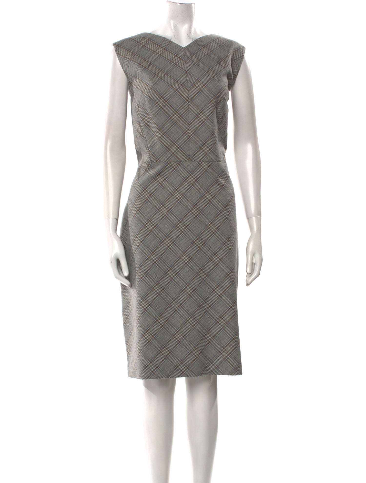 Tailored by Rebecca Taylor Plaid Print Knee-Length Dress w/ Tags