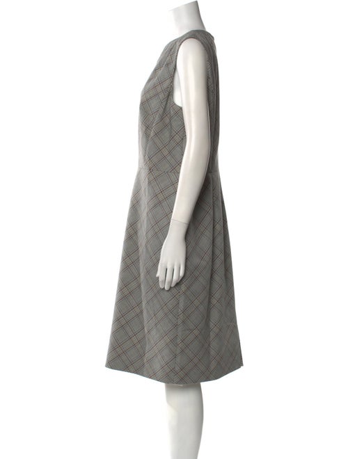 Tailored by Rebecca Taylor Plaid Print Midi Length Dress