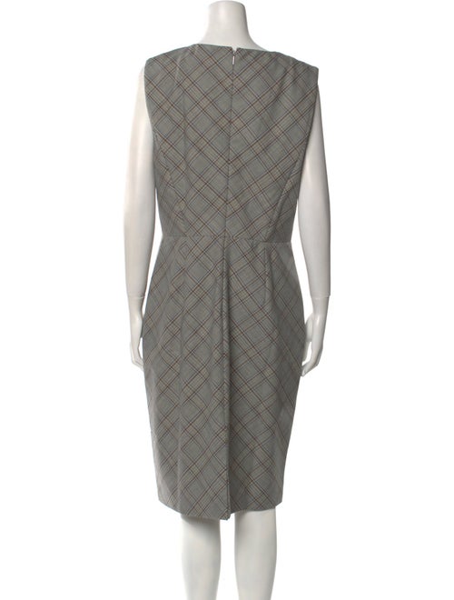 Tailored by Rebecca Taylor Plaid Print Midi Length Dress