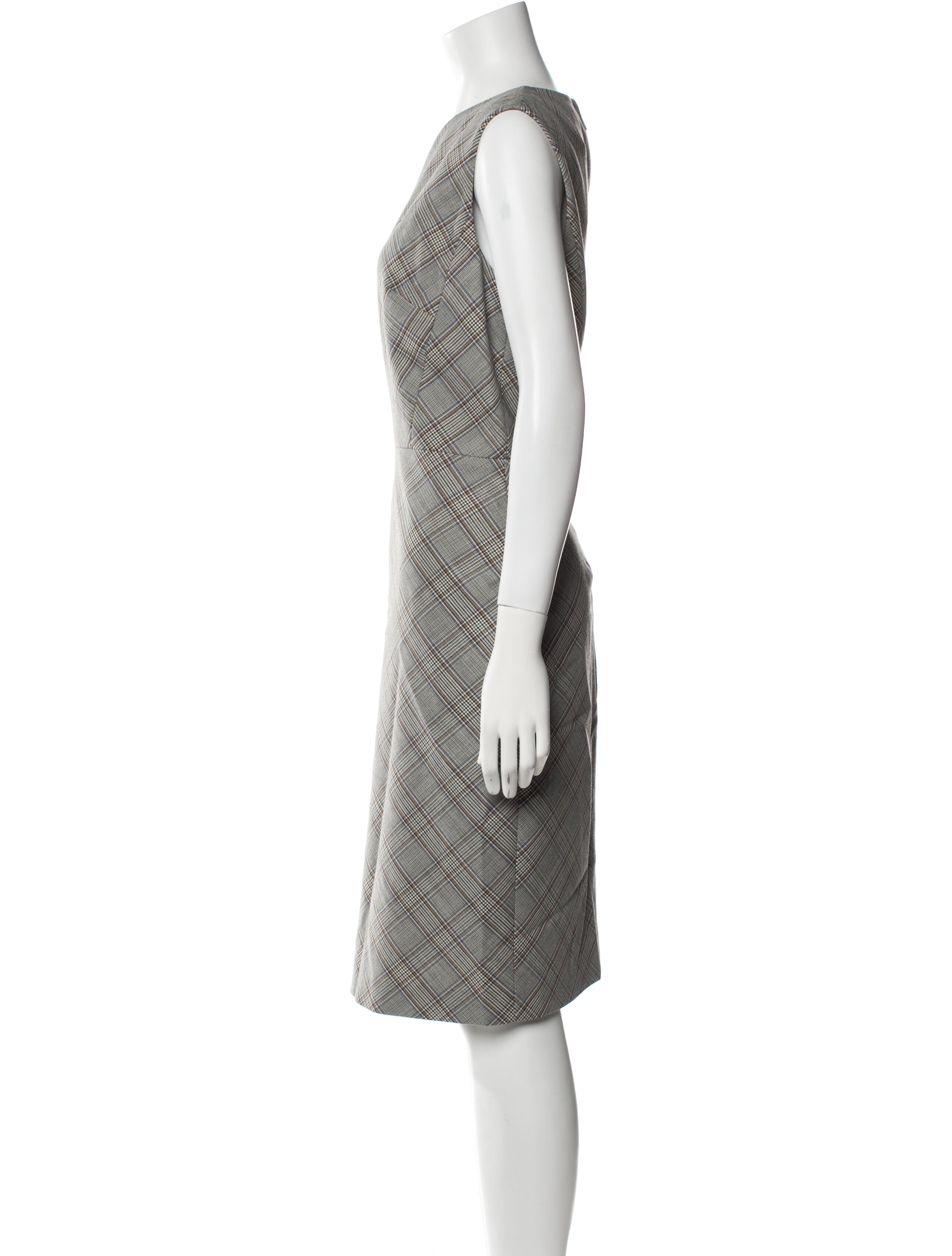 Tailored by Rebecca Taylor Plaid Print Knee-Length Dress