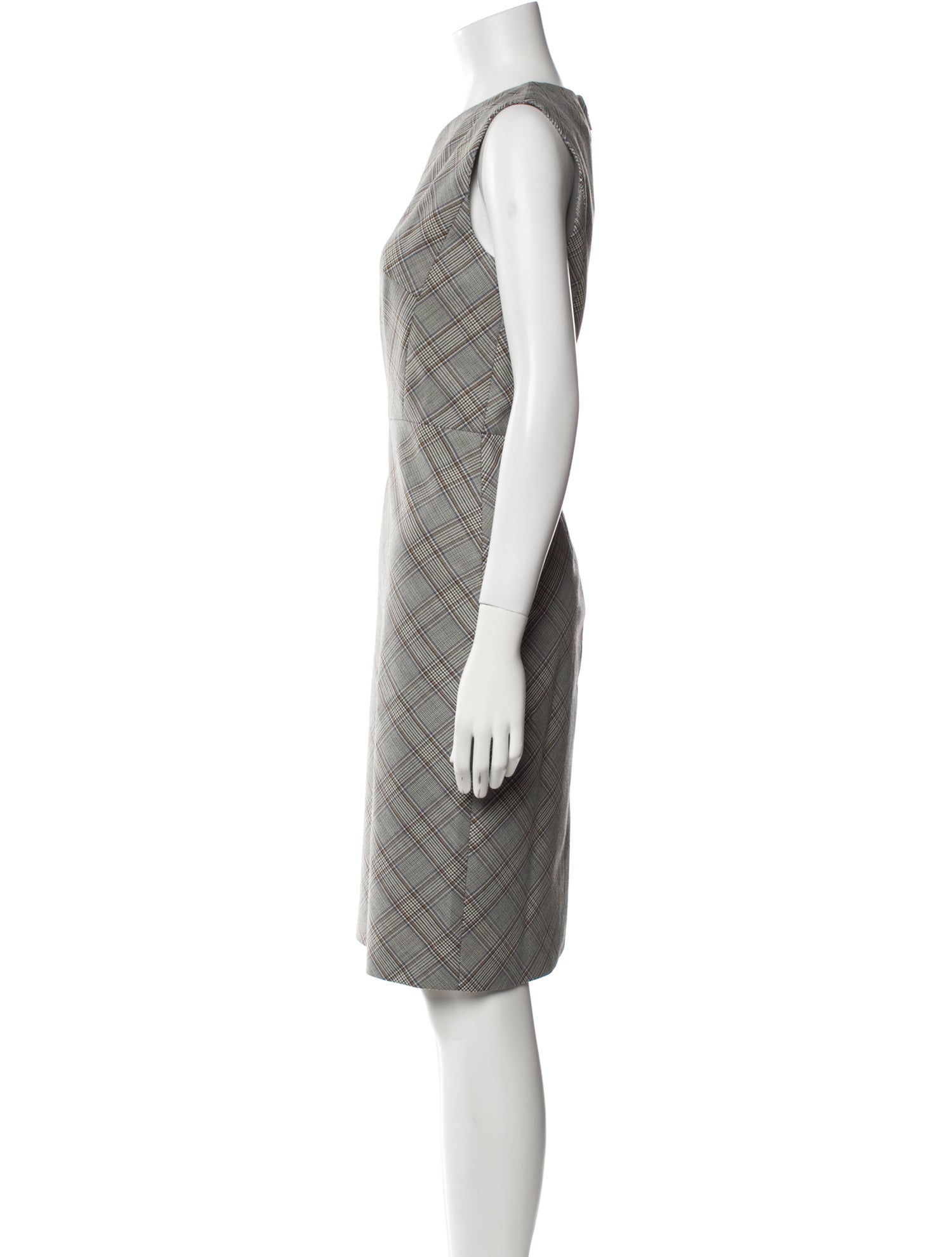 Tailored by Rebecca Taylor Plaid Print Knee-Length Dress
