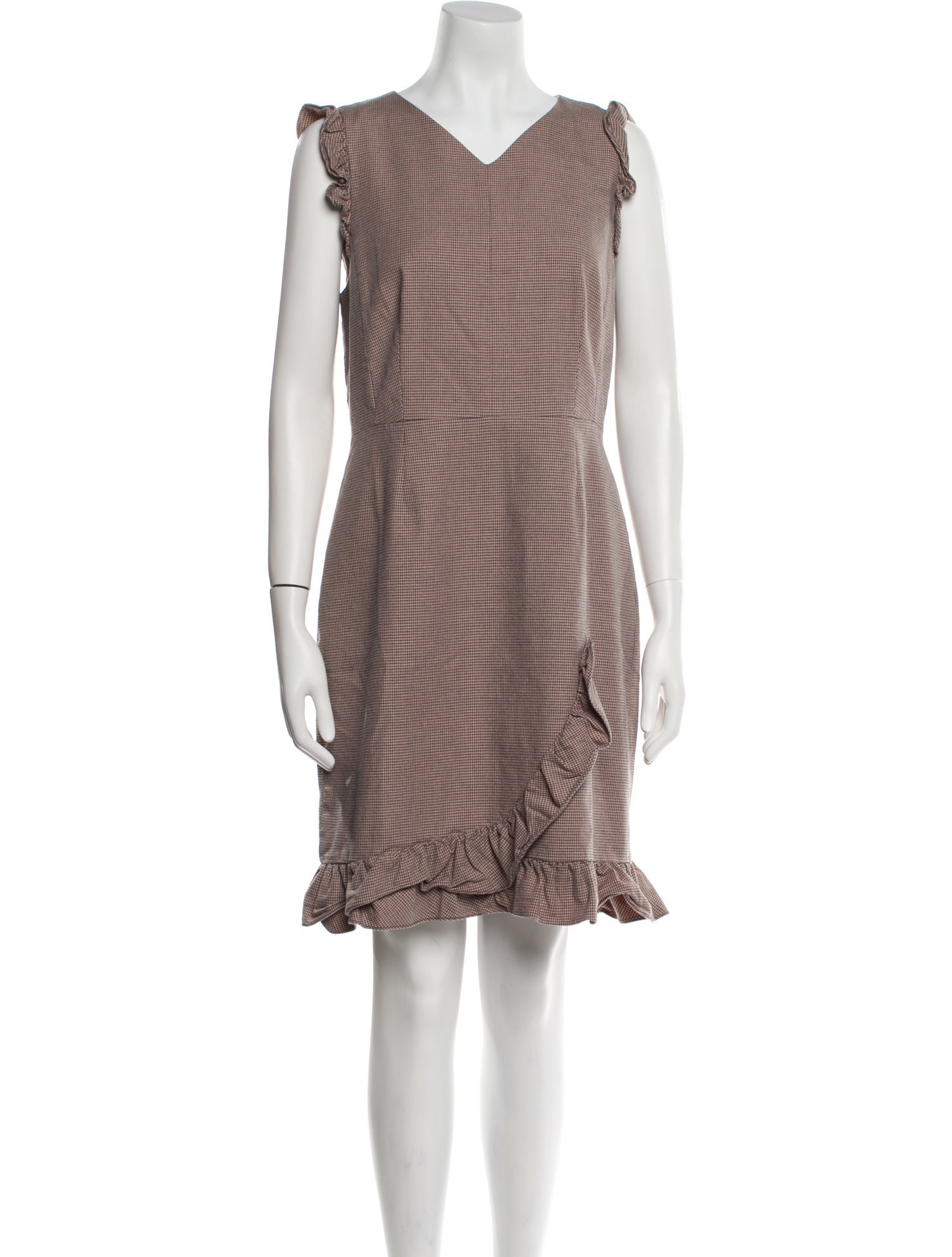 Tailored by Rebecca Taylor Houndstooth Print Knee-Length Dress