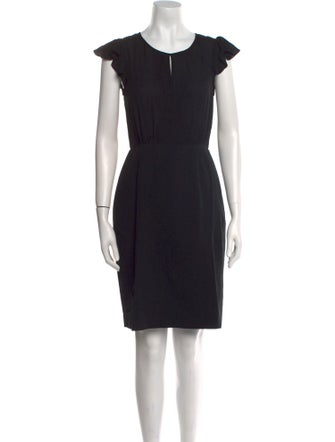 Tailored by Rebecca Taylor Scoop Neck Knee-Length Dress