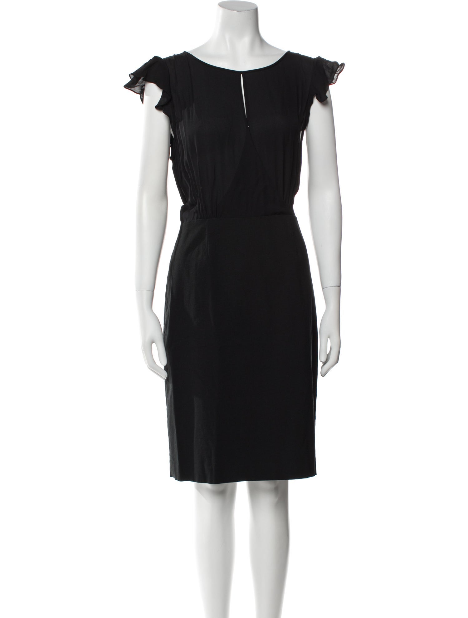 Tailored by Rebecca Taylor Bateau Neckline Knee-Length Dress