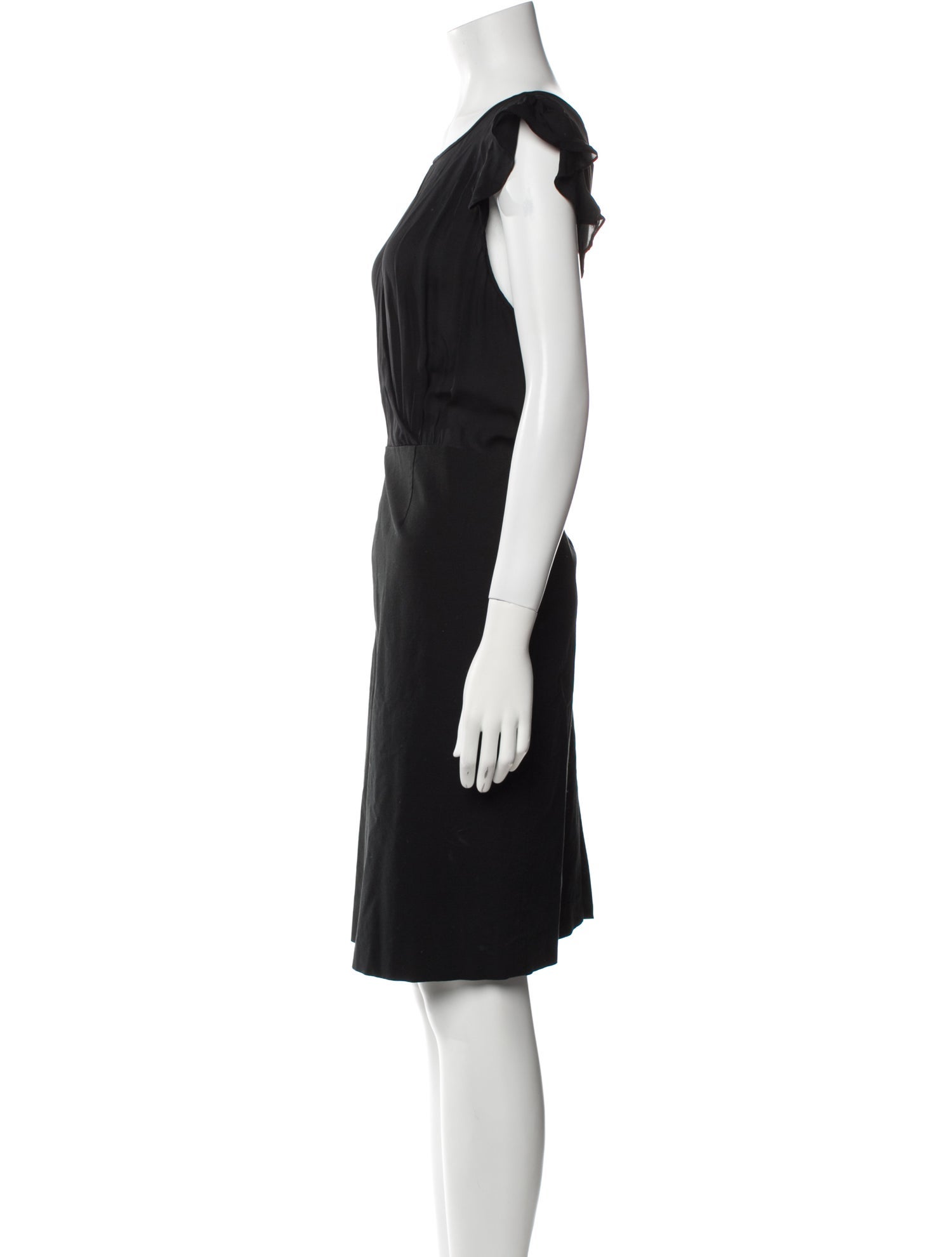 Tailored by Rebecca Taylor Bateau Neckline Knee-Length Dress