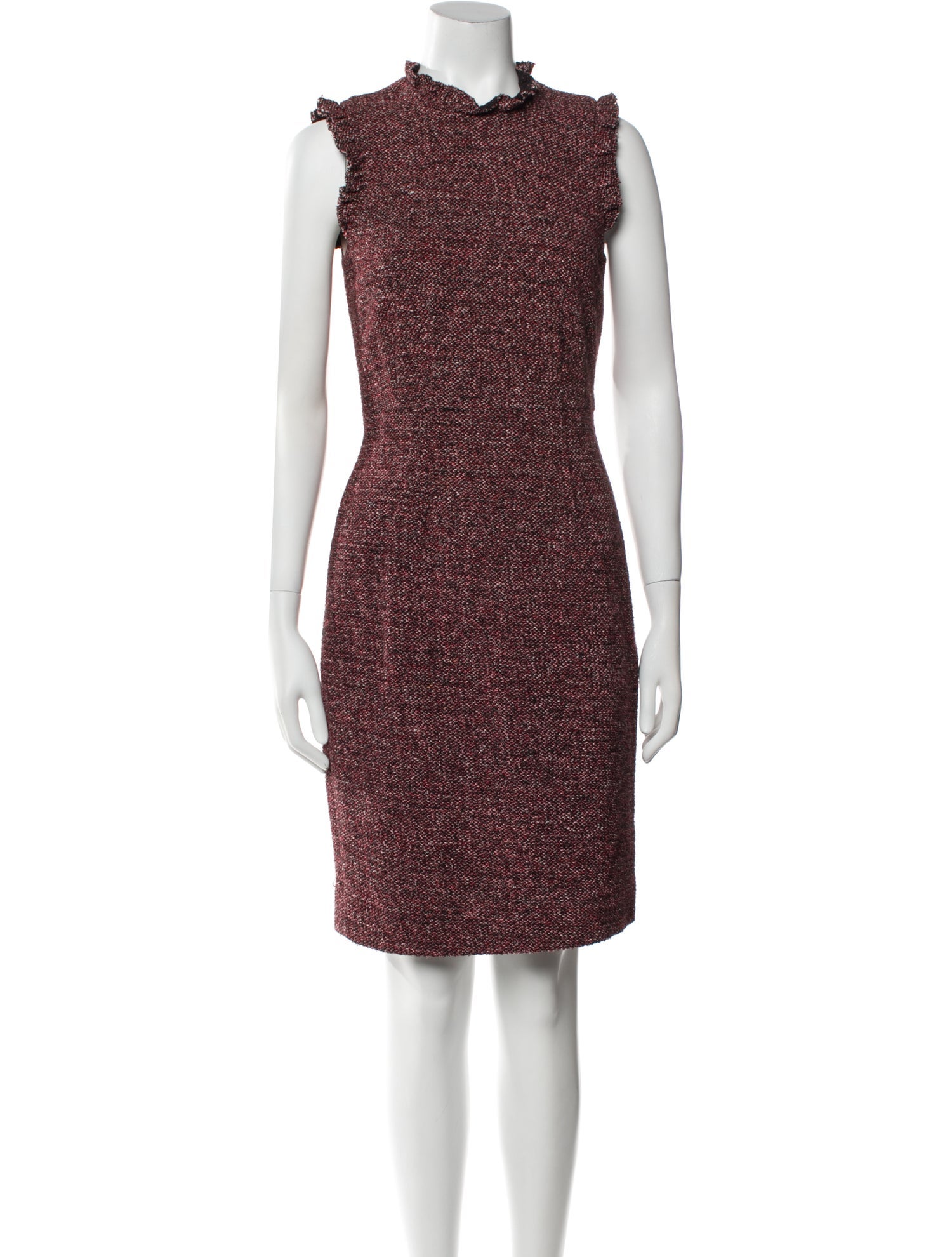 Tailored by Rebecca Taylor Tweed Pattern Knee-Length Dress