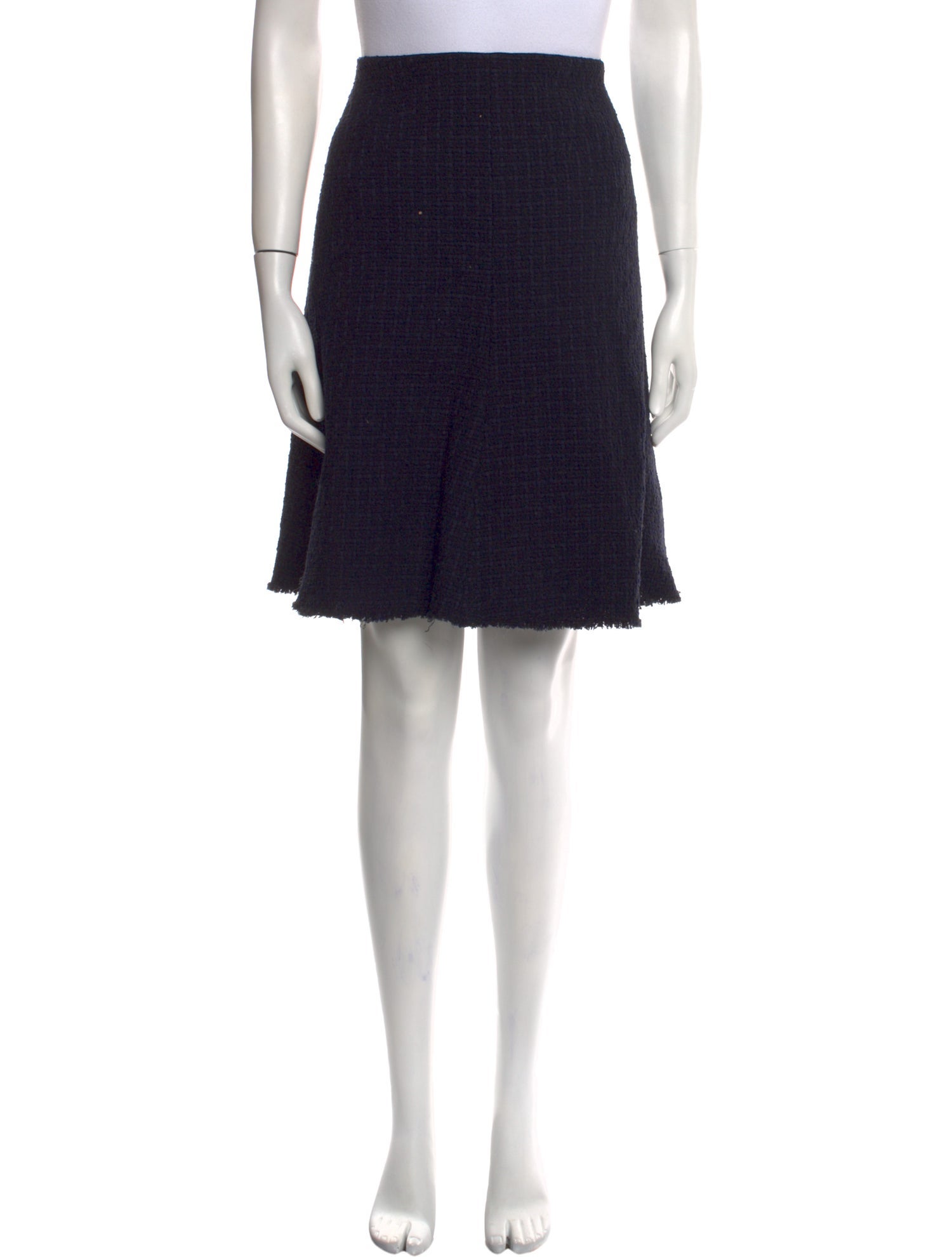 Tailored by Rebecca Taylor Raw-Edge Trim Knee-Length Skirt