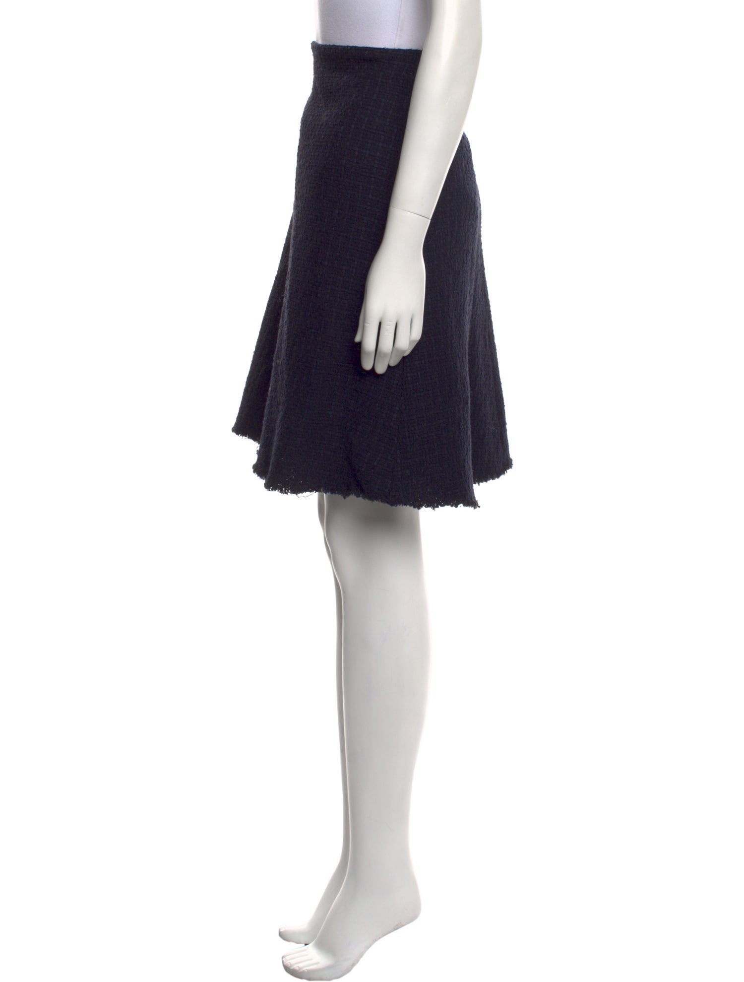 Tailored by Rebecca Taylor Raw-Edge Trim Knee-Length Skirt