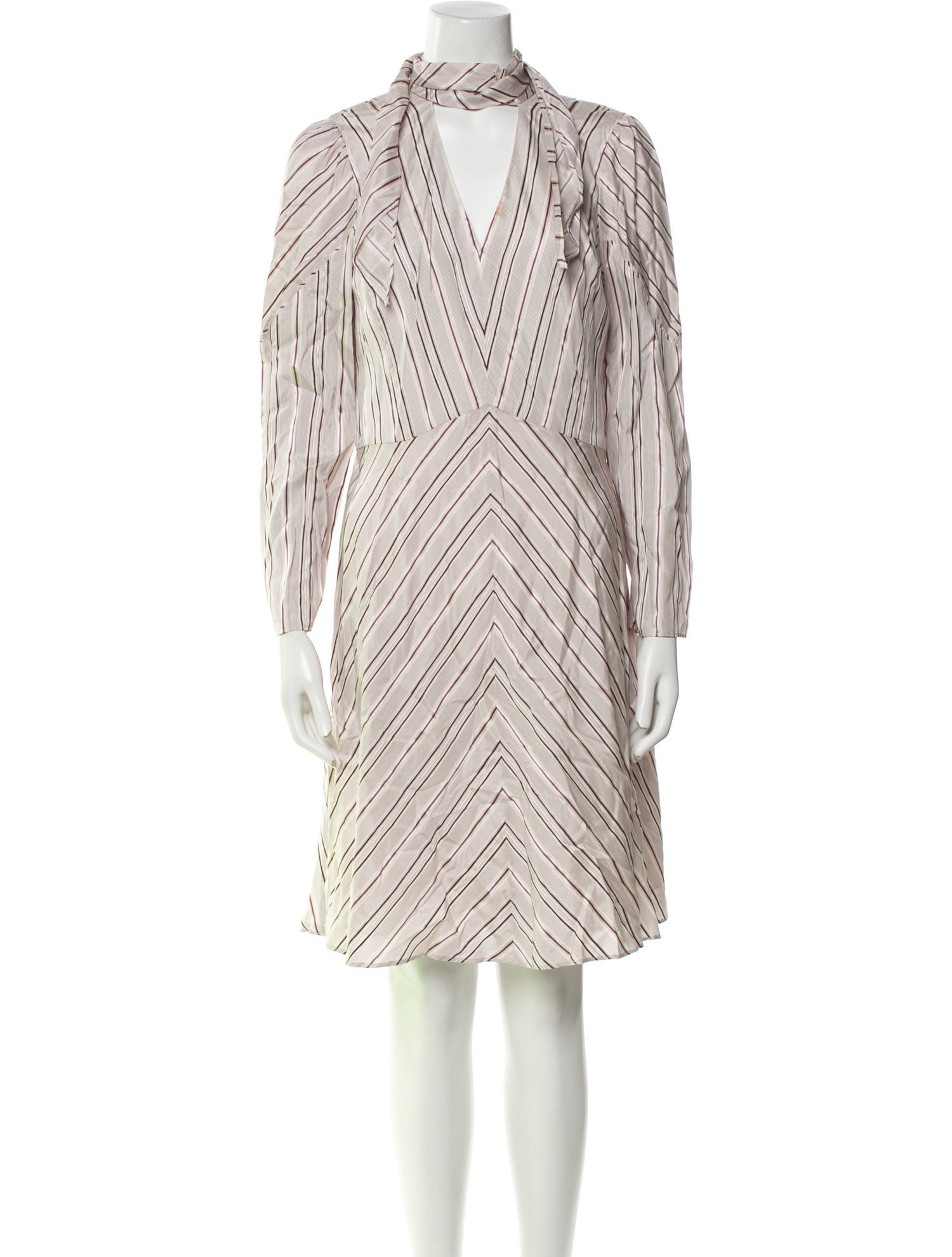 Tailored by Rebecca Taylor Striped Knee-Length Dress