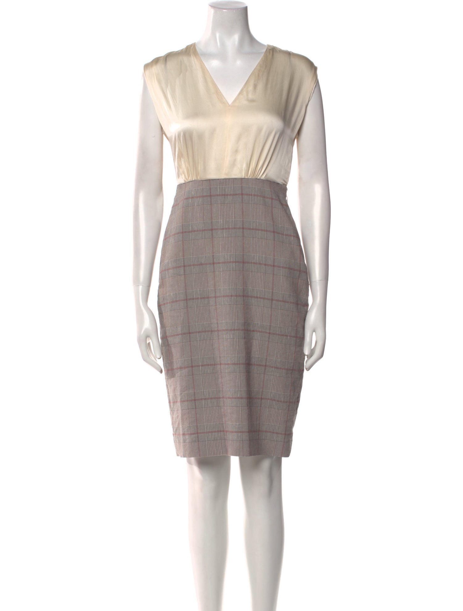 Tailored by Rebecca Taylor Plaid Print Knee-Length Dress