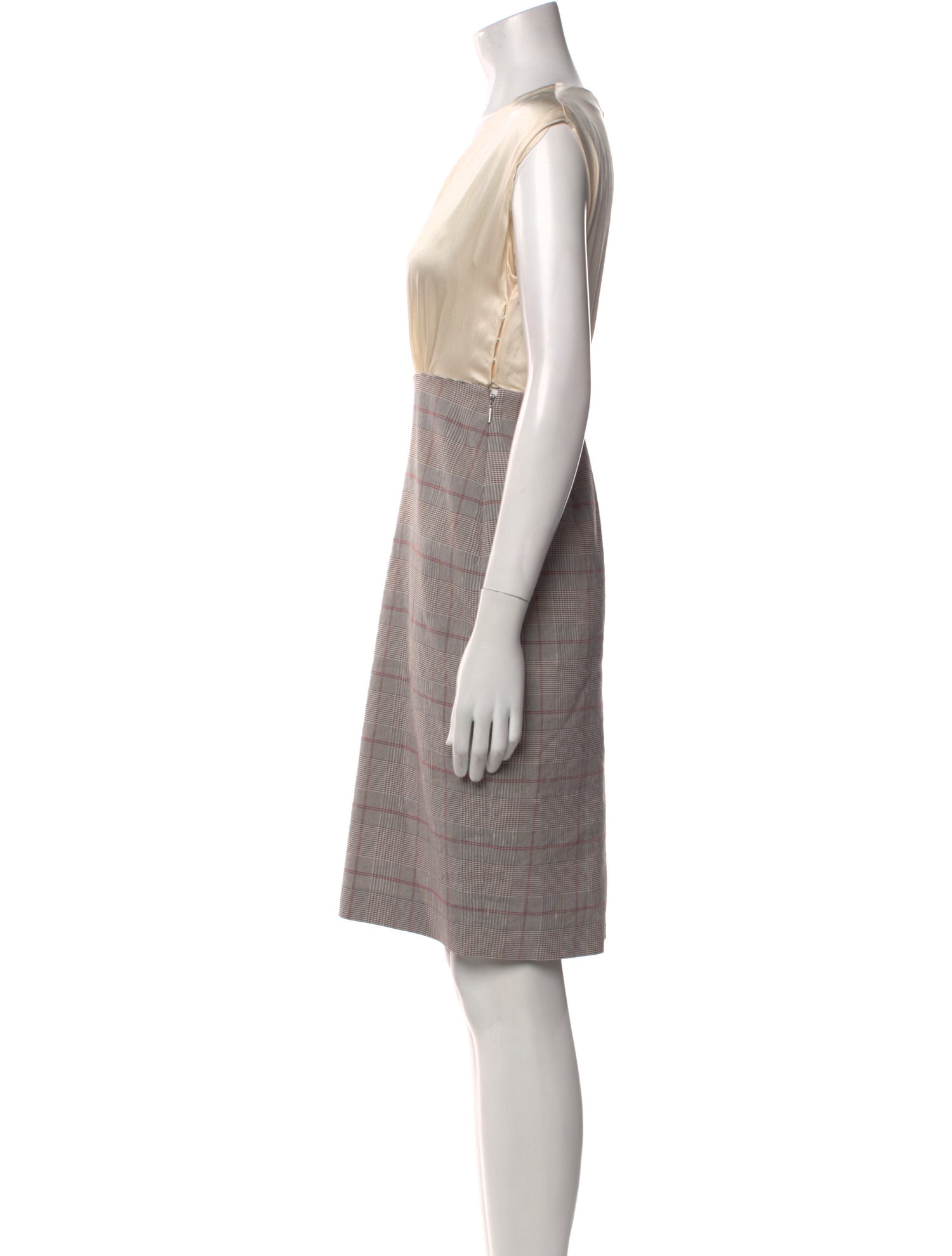 Tailored by Rebecca Taylor Plaid Print Knee-Length Dress