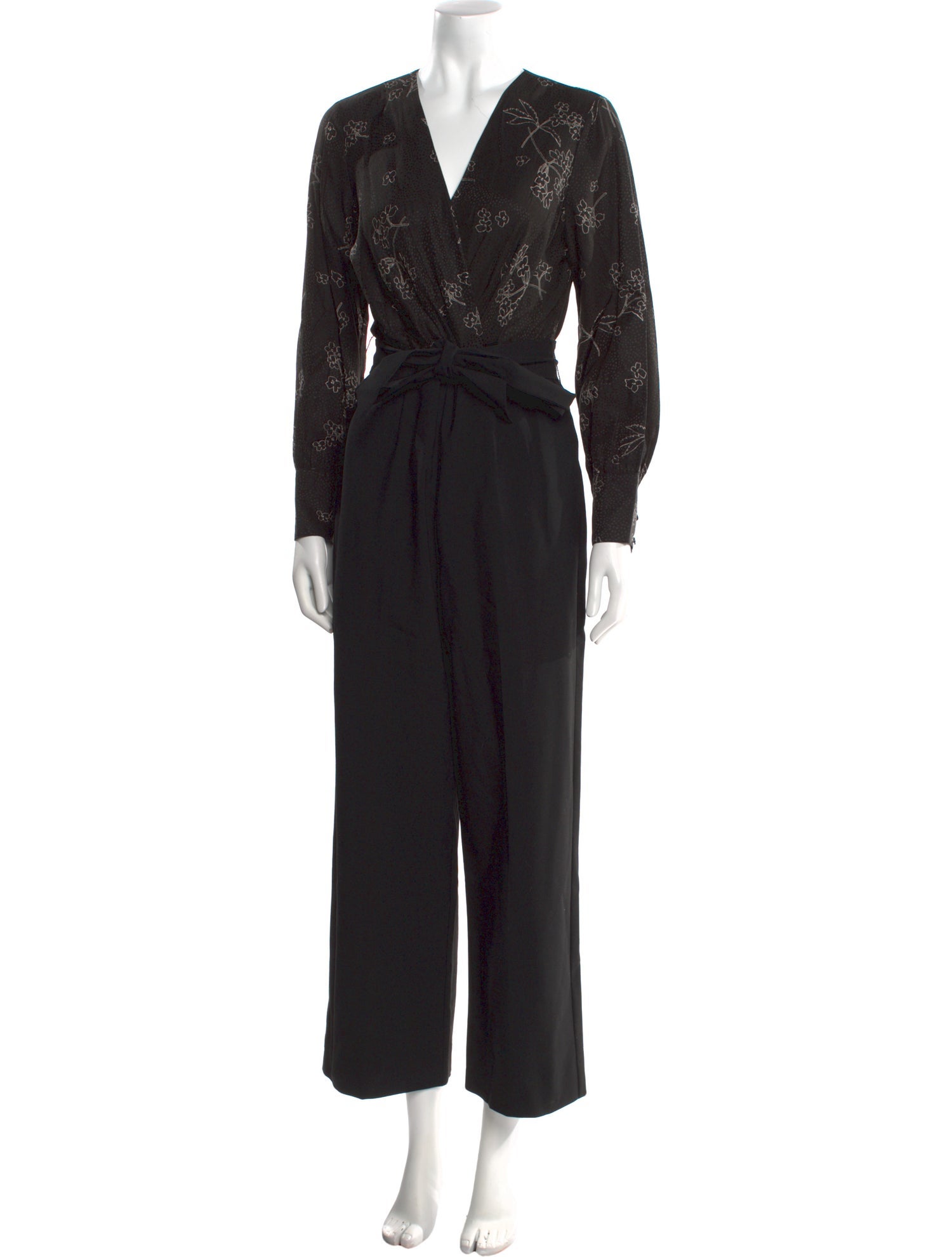 Tailored by Rebecca Taylor Floral Print V-Neck Jumpsuit