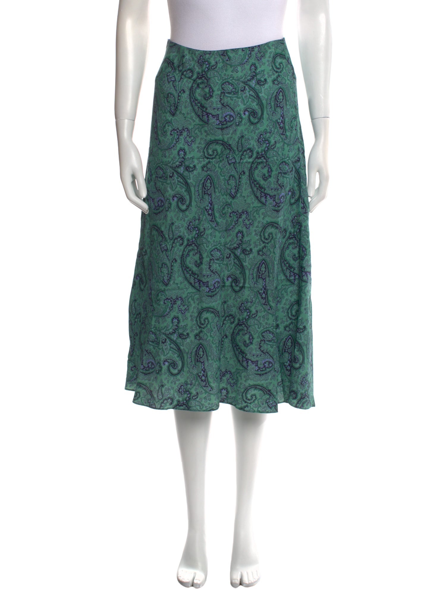 Tailored by Rebecca Taylor Paisley Print Midi Length Skirt w/ Tags