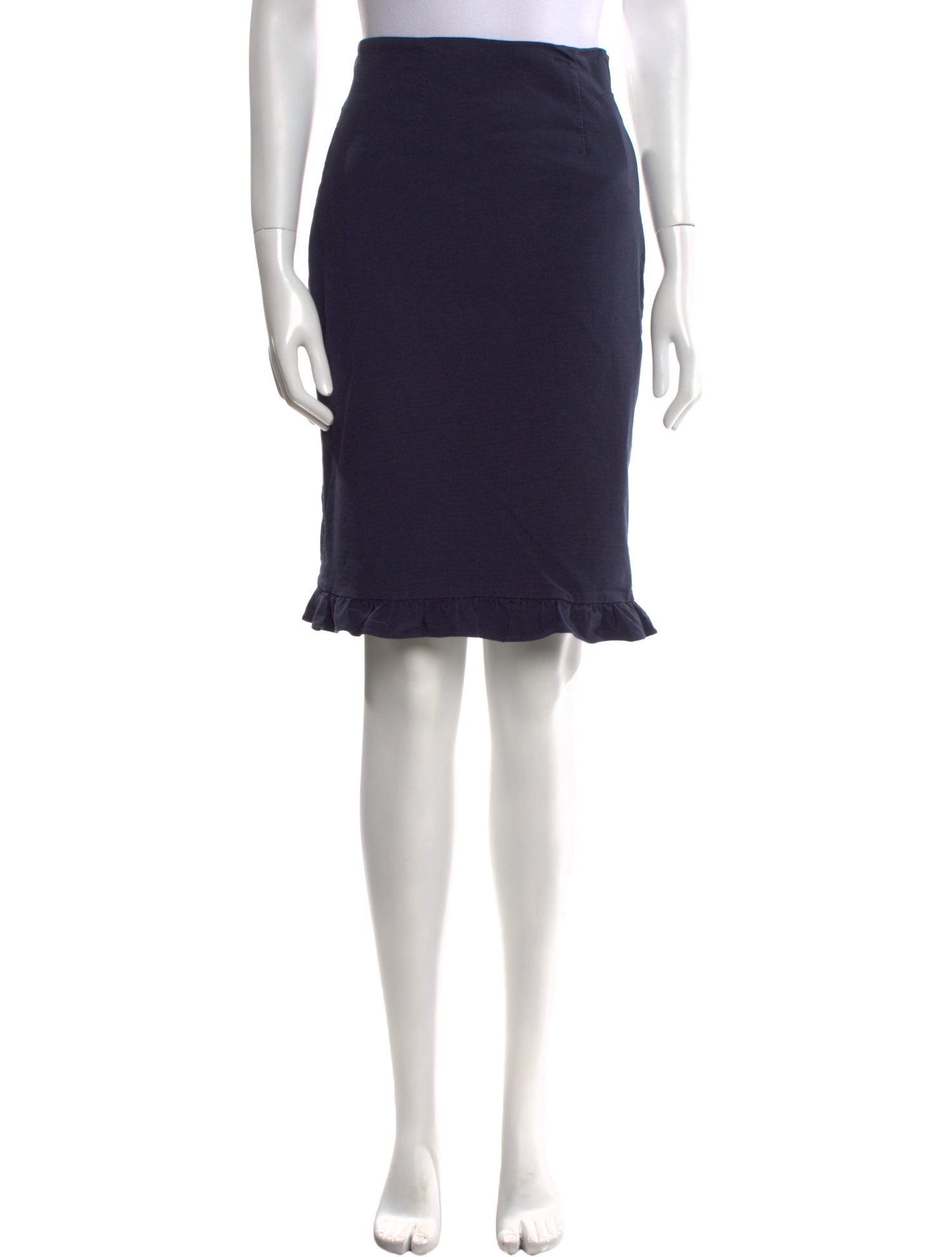 Tailored by Rebecca Taylor Ruffle Embellishment Knee-Length Skirt