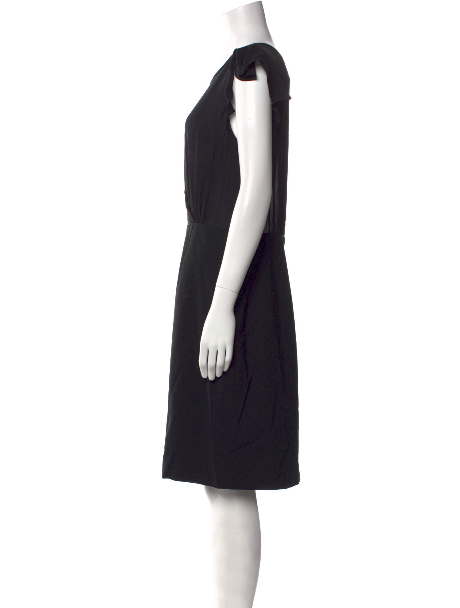 Tailored by Rebecca Taylor Bateau Neckline Knee-Length Dress
