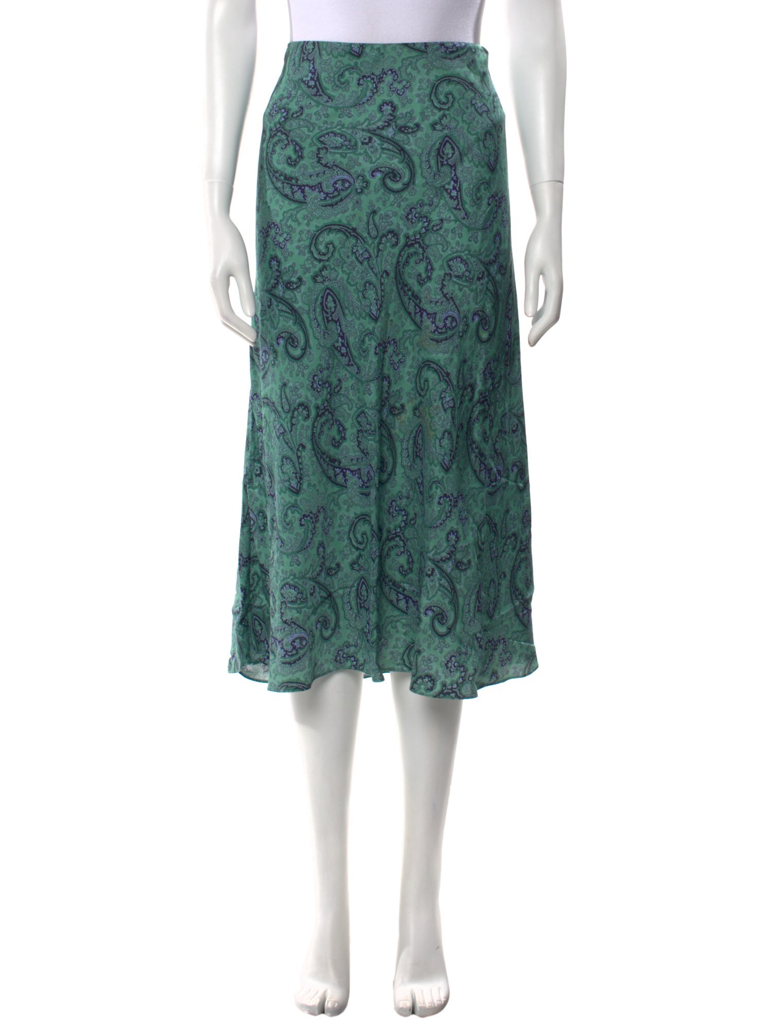 Tailored by Rebecca Taylor Paisley Print Midi Length Skirt