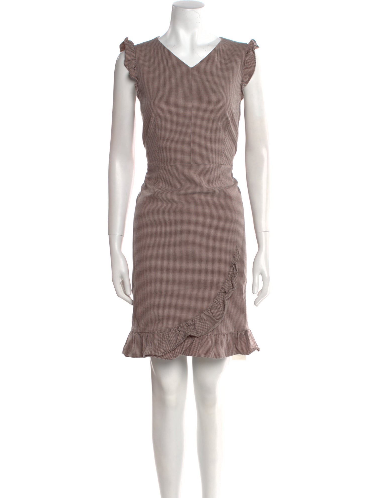 Tailored by Rebecca Taylor Houndstooth Print Knee-Length Dress